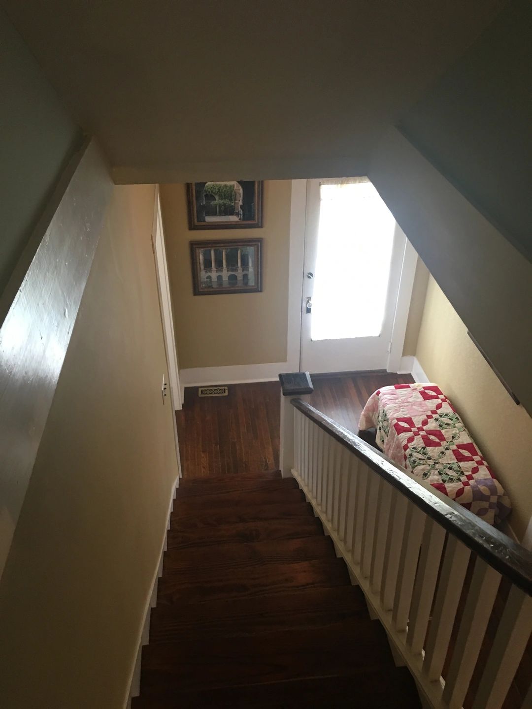 Attic bedroom with sloped ceiling